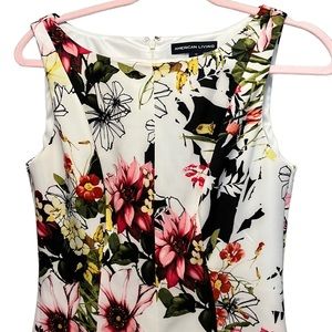 American Living, multi colored, sleeveless dress with pleats. Worn once!